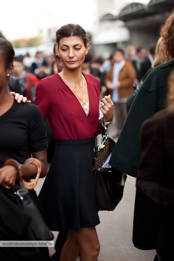 Giovanna Battaglia, Lanvin Fashion Show via Stockholm StreetStyle