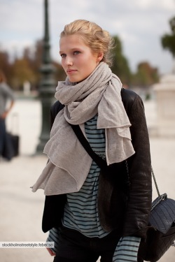 Toni Garrn, Christian Dior Show, via Stockholm Streetstyle