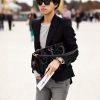 Outside Karl Lagerfeld fashion show 