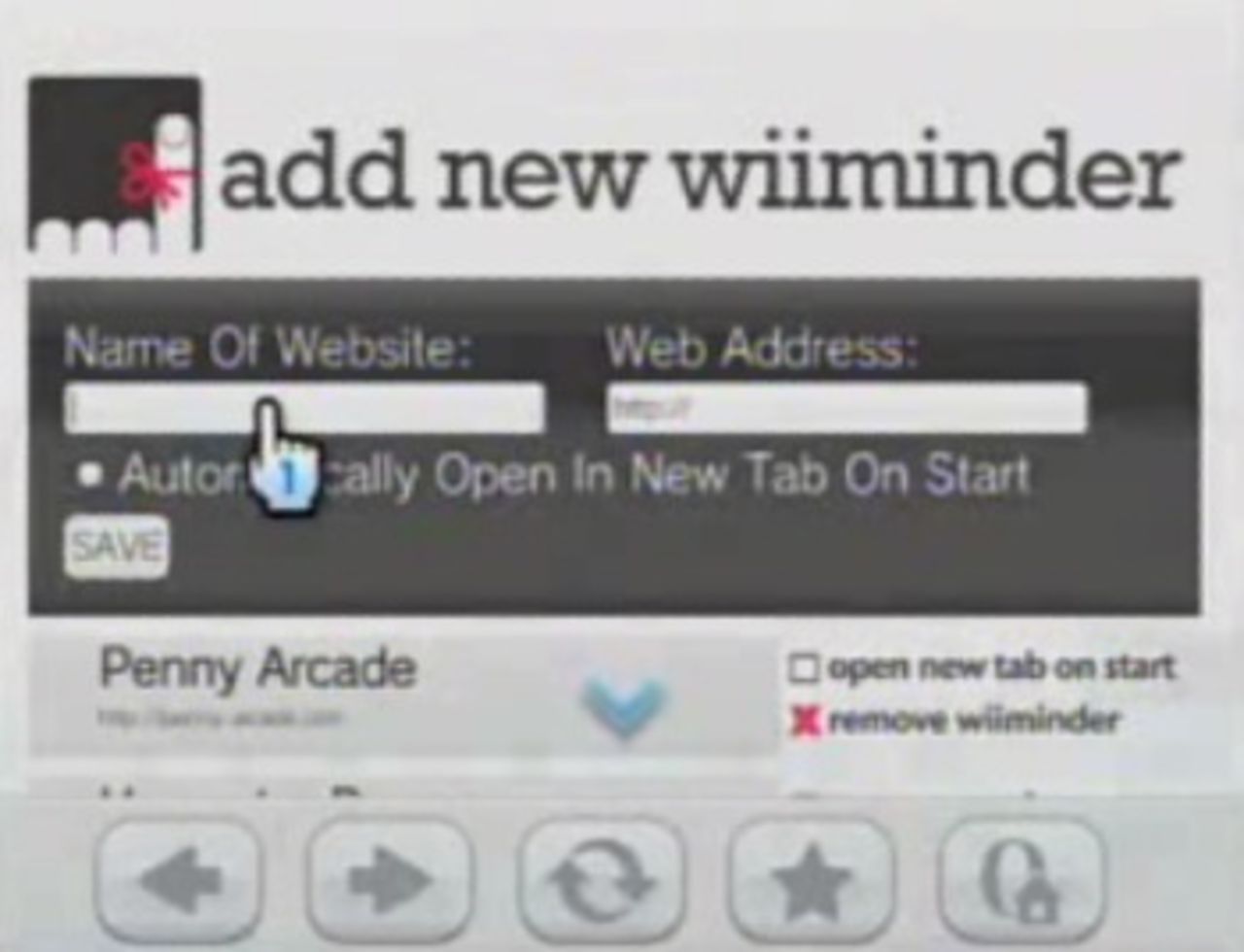 Wiiminder - förbättrat Wii-surfande