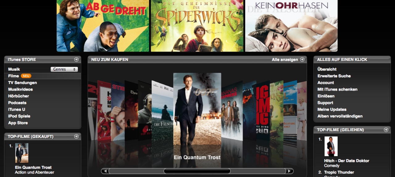 Tyskarna kan hyra film på iTunes