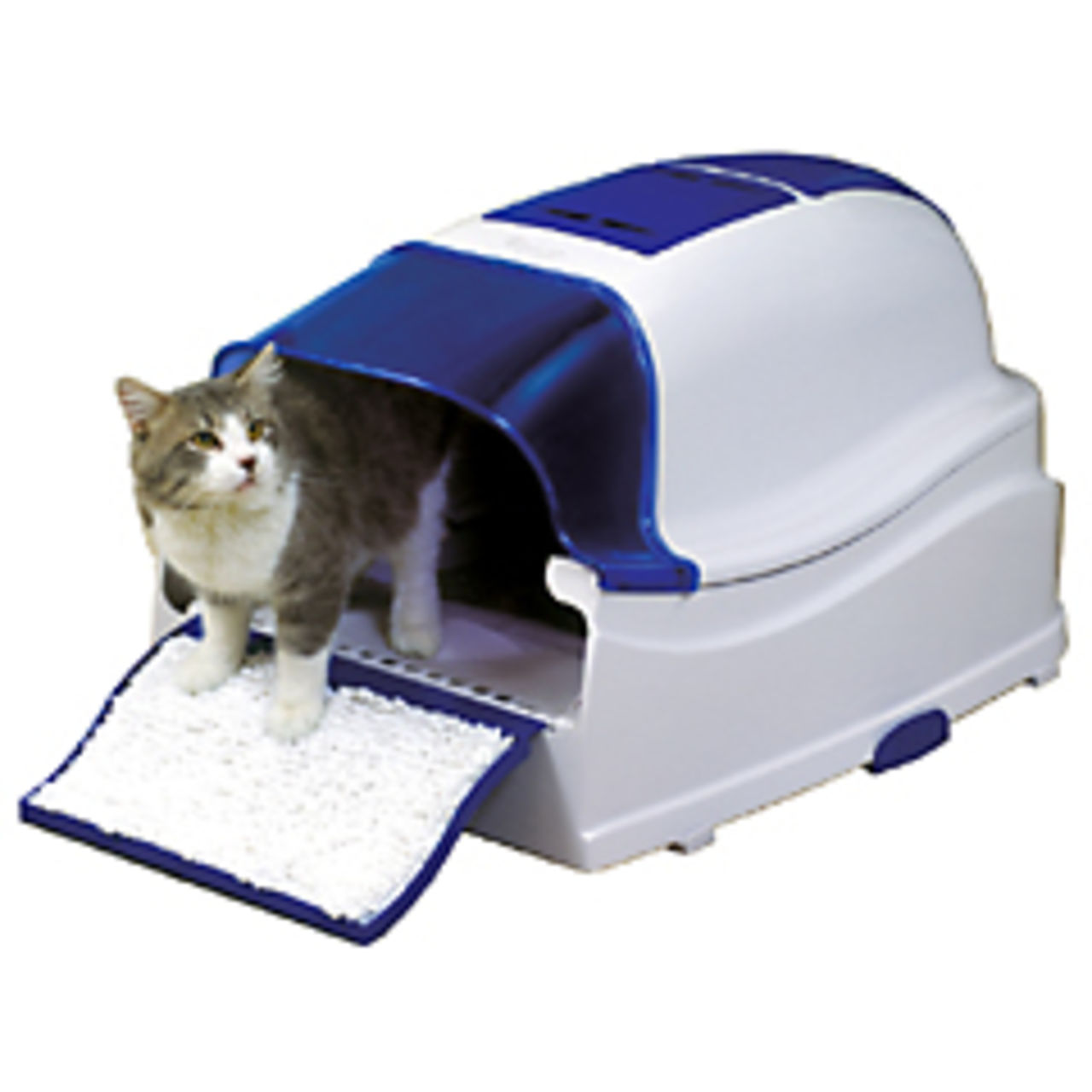 Katt-toalett med tak