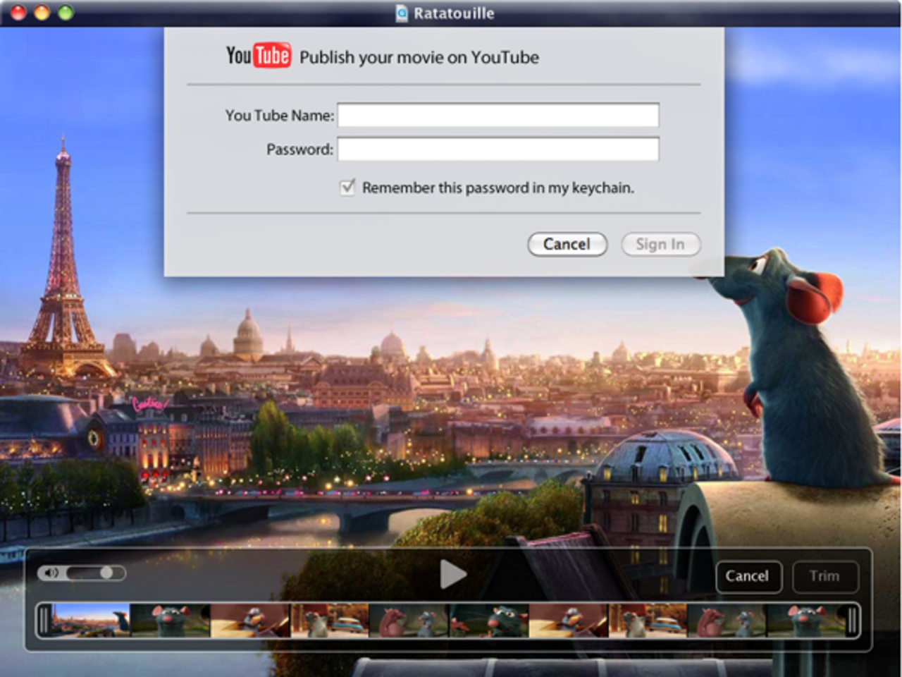 YouTube-support i nya Quicktime X Player