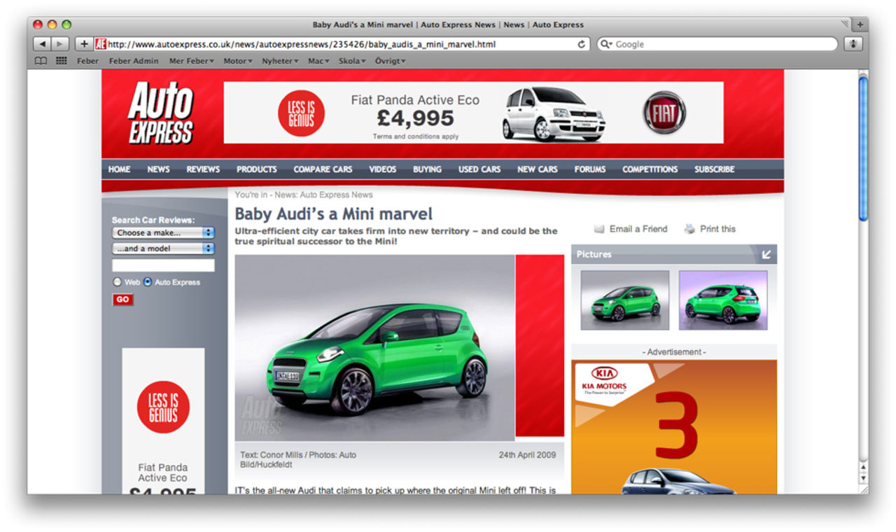 Nya rykten om Audi E1