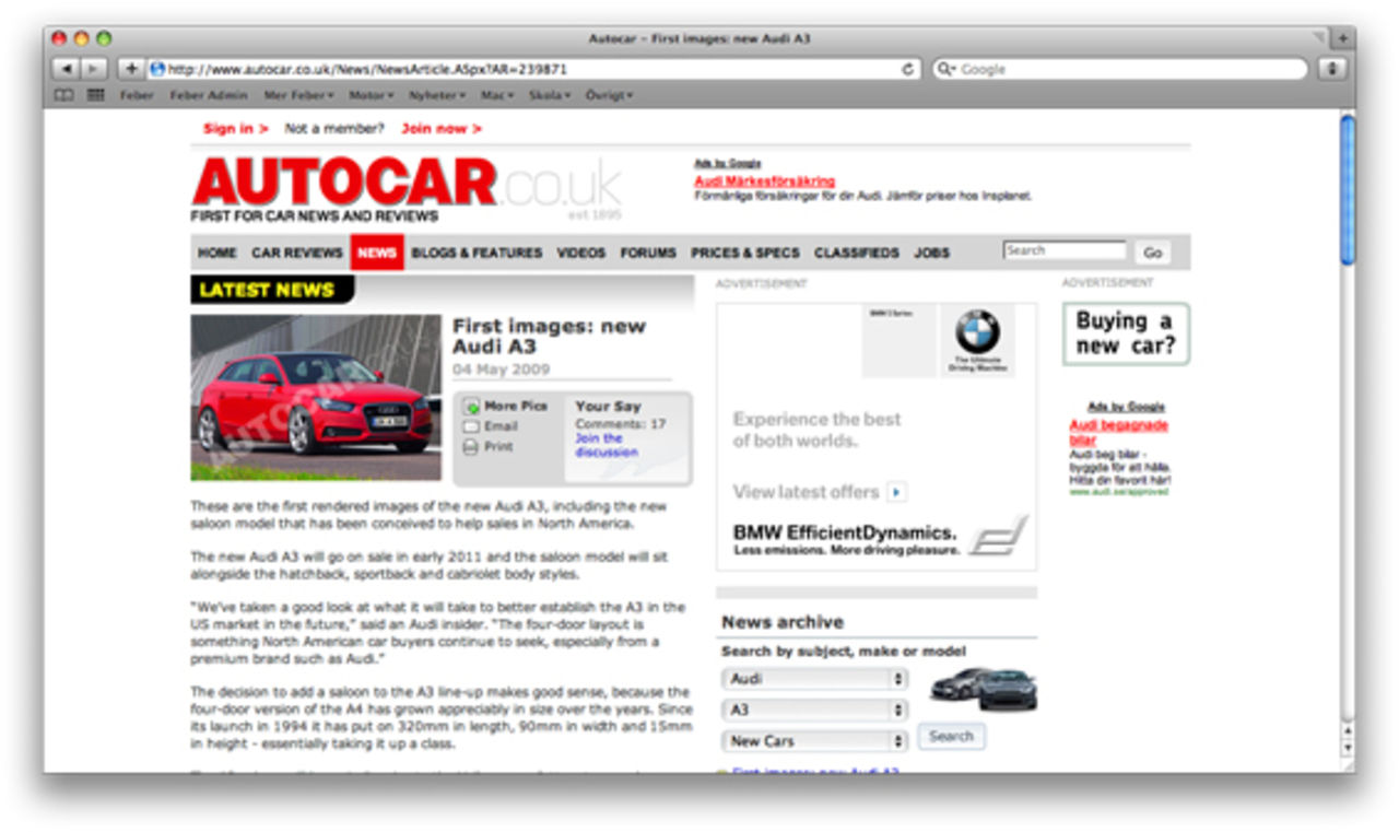 Nästa Audi A3 kommer som sedan