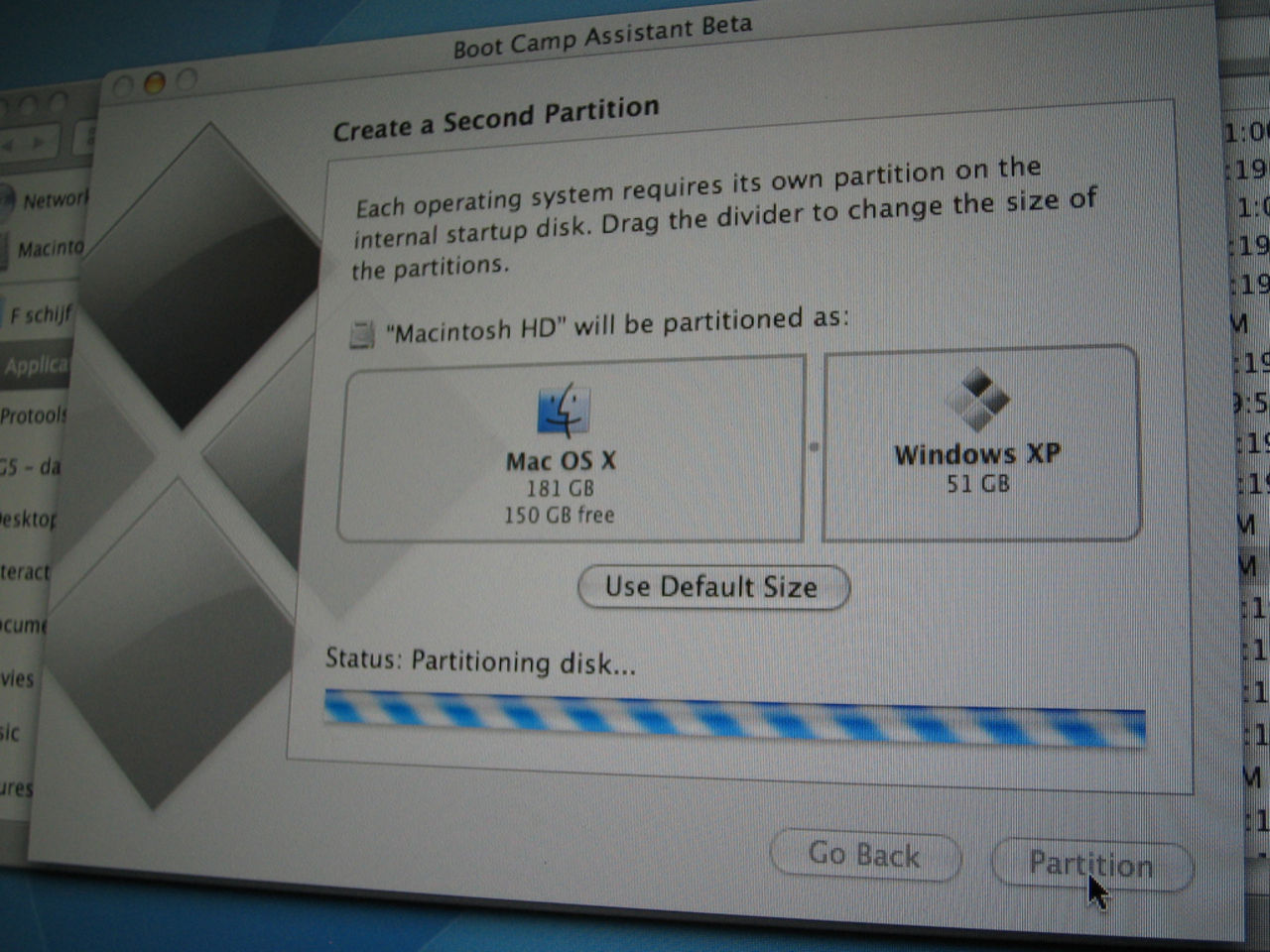 Boot Camp får stöd för HFS+