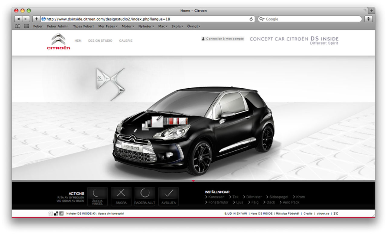 Konfigurator för DS Inside