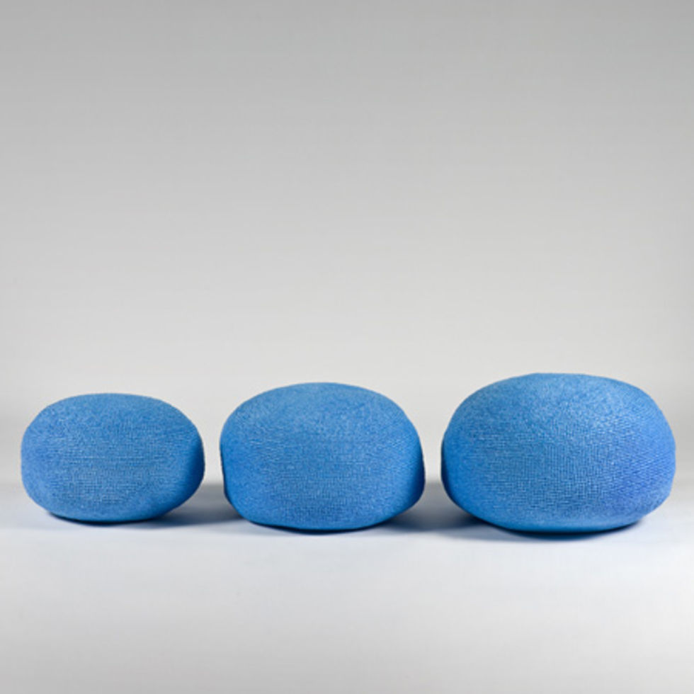 Återvunna plastpåsar blir sittpuffar