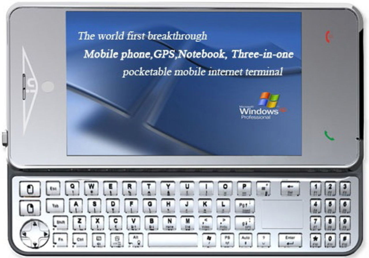 xpPhone - mobiltelefon med Windows XP