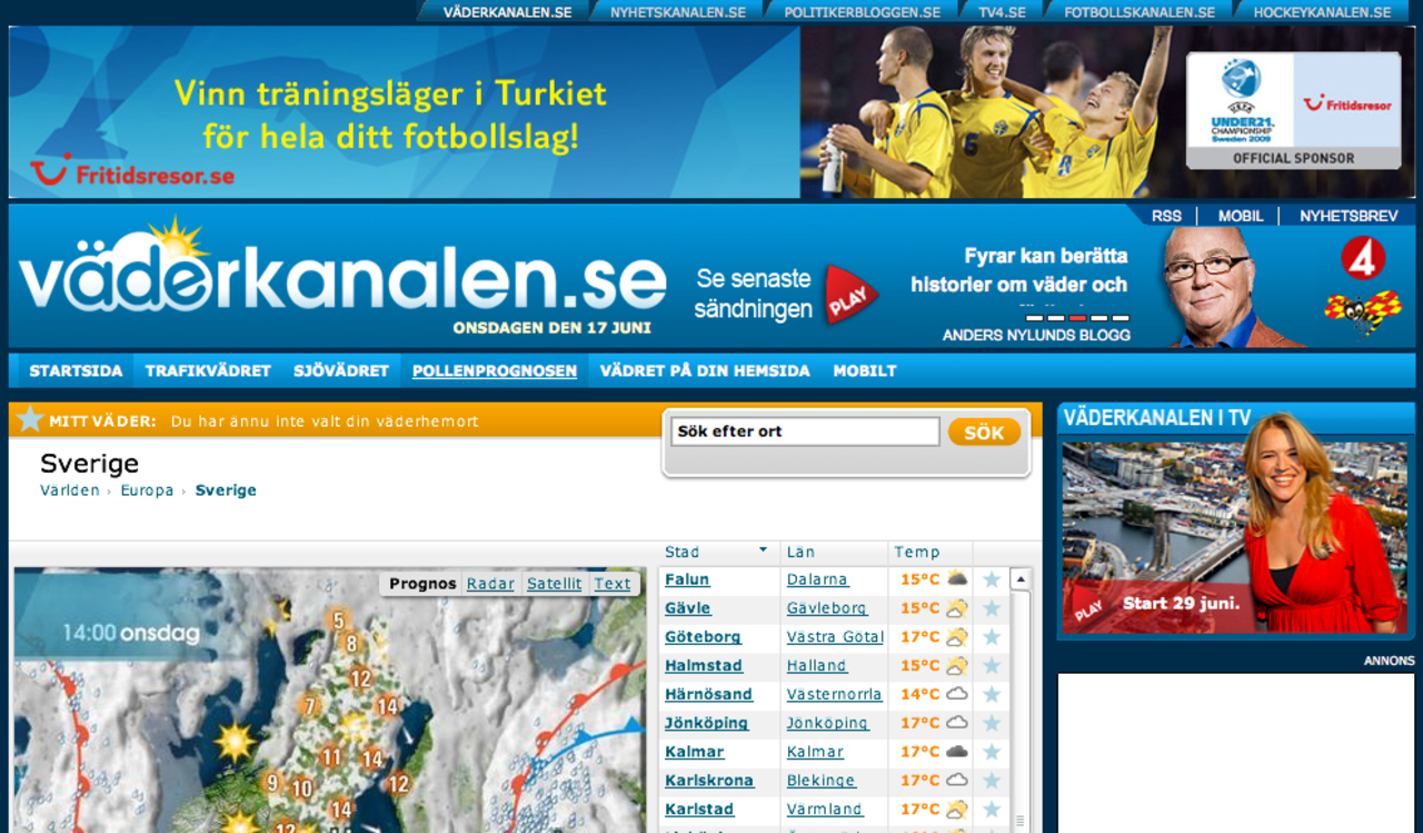 Väderkanalen från TV4 och Expressen