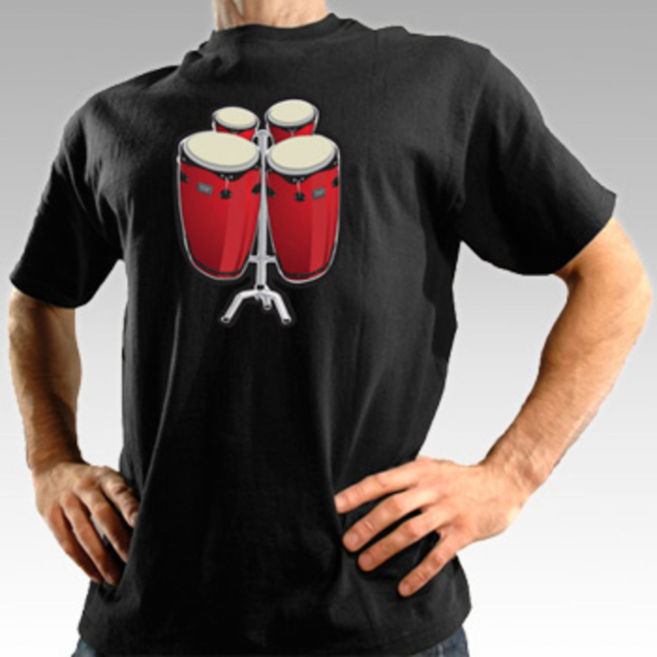 T-shirt med bongo-trummor