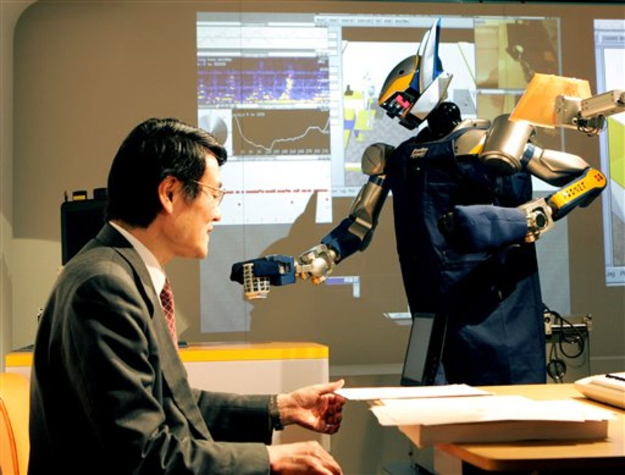 En robot som serverar te