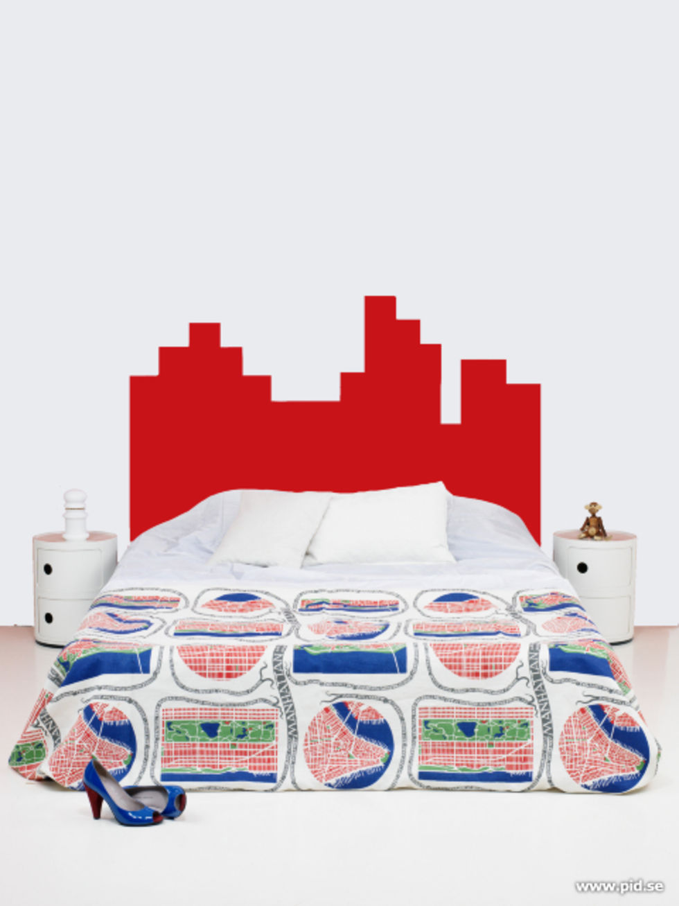 Sänggavel i plexiglas