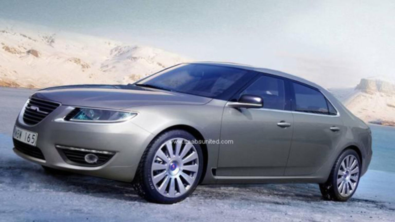 Två renderade bilder på nästa Saab 9-5