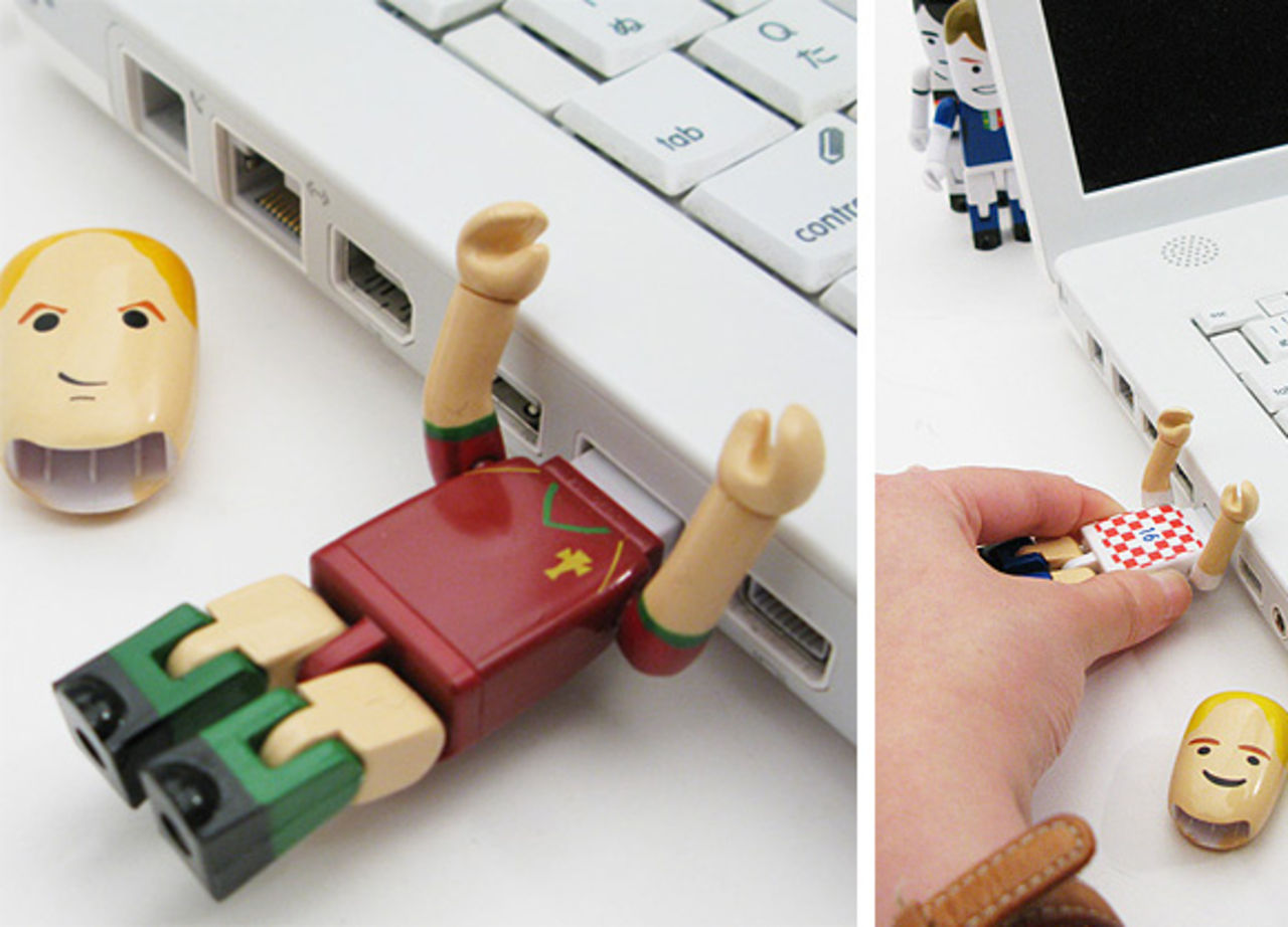 Fotbollsfigurer som minnen