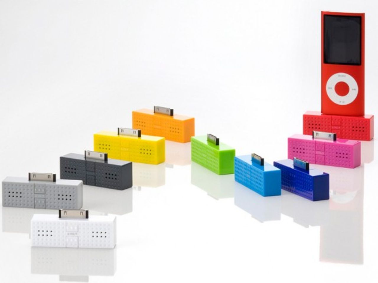 Färglad mini-högtalare till iPod