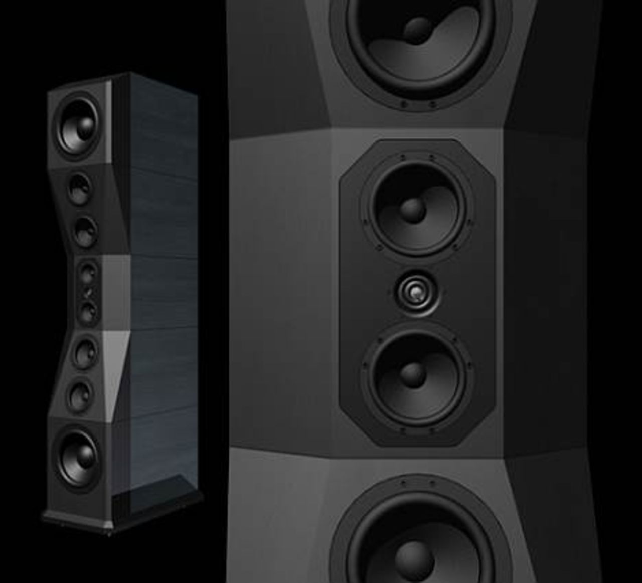 Högtalare med bastryck