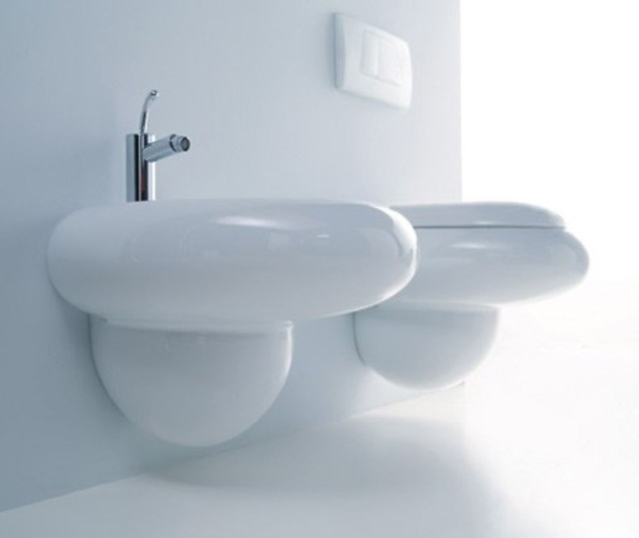 Runda former i badrummet