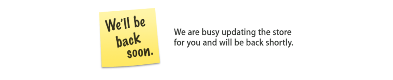 Apple Store är <strike>nere</strike> uppe!
