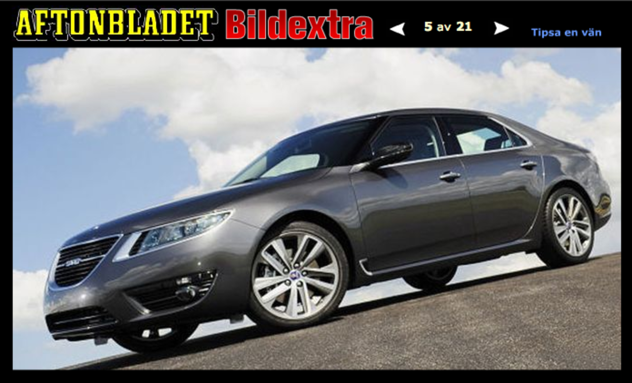 Bilder på nya Saab 9-5
