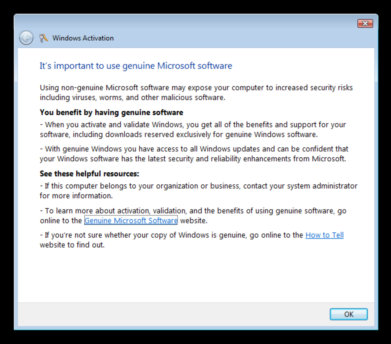 Windows 7 RTM hackad