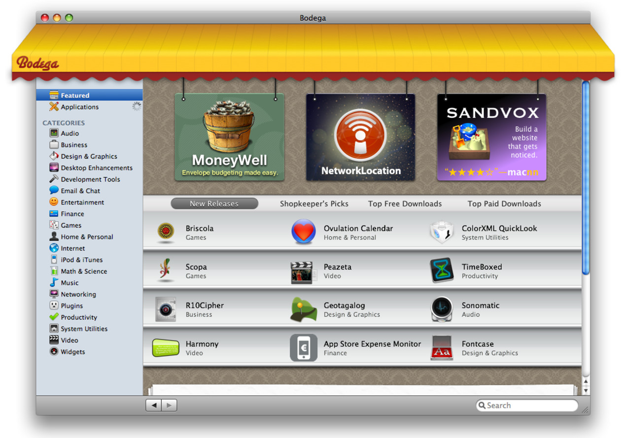 Nytt program som AppStore för Mac OS X