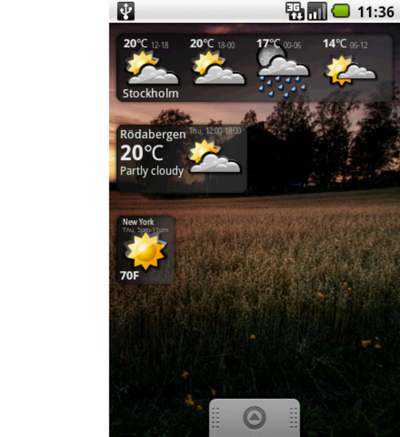 Svenskutvecklad väder-widget till Android