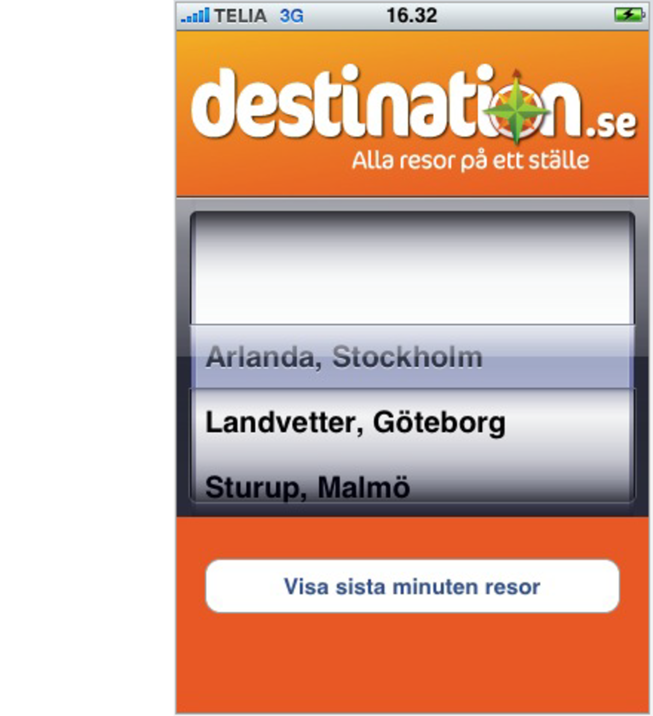 iPhone-app för sista-minuten-resor