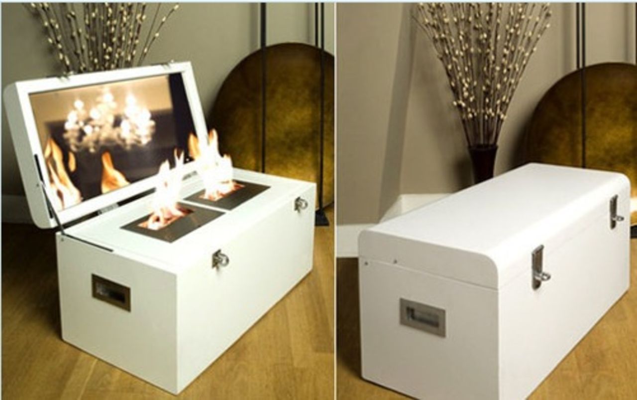 Nuförtiden kan man ha en brasa lite varstans