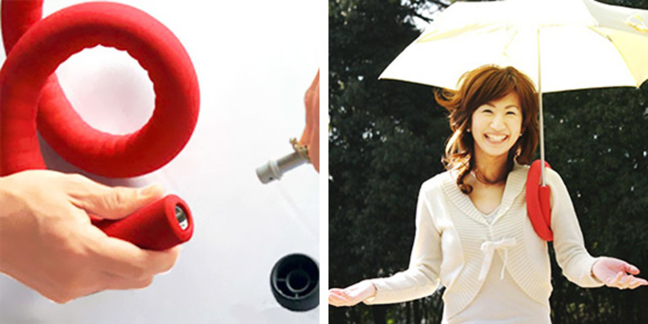 Paraplyhållare för axeln