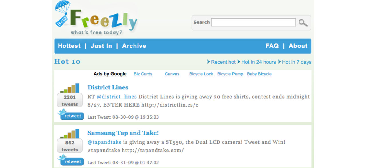 Freezly - gratis grejer