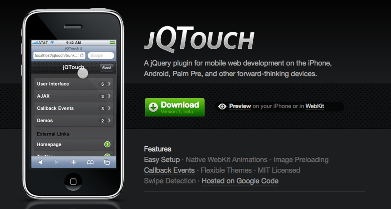 jQTouch