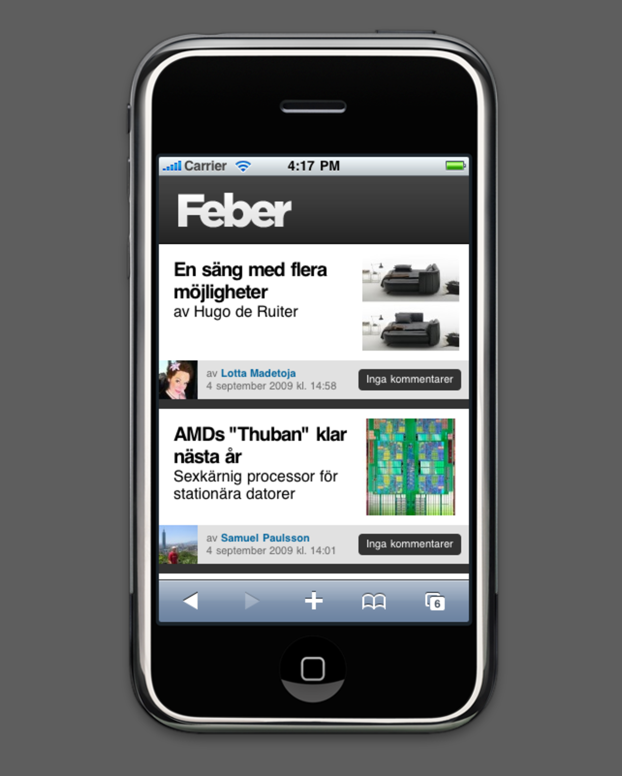 Beta på iPhone-version av Feber
