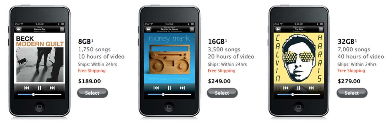 Gamla iPods dyker i pris