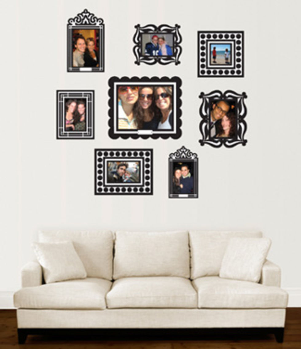 Stickers som ramar in