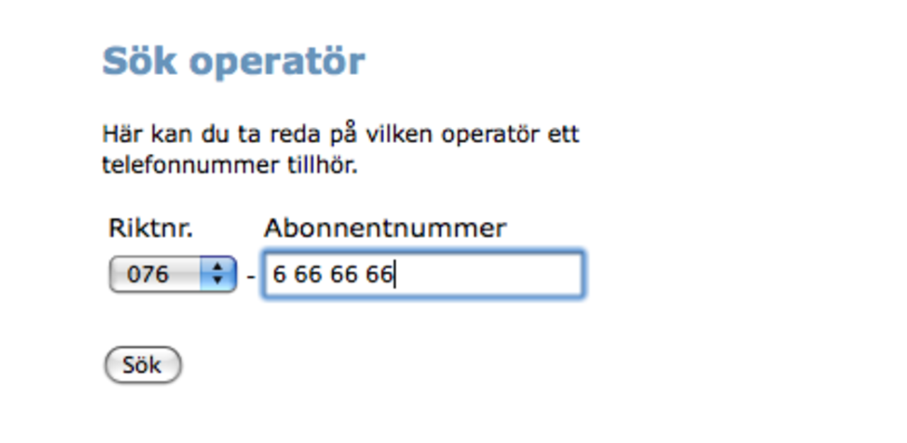 Hitta operatören med ny tjänst från PTS