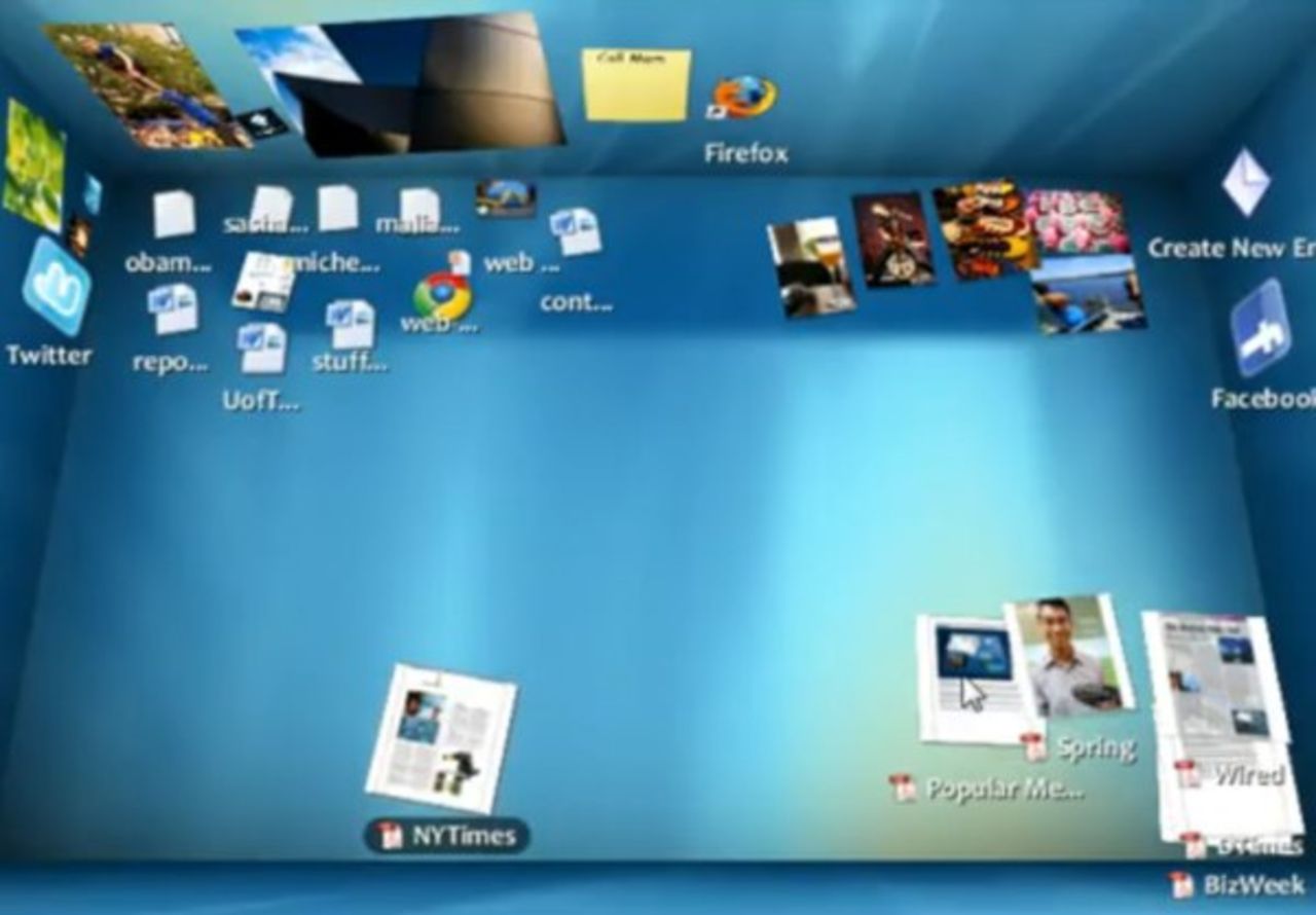BumpTop 1.2 har multitouch