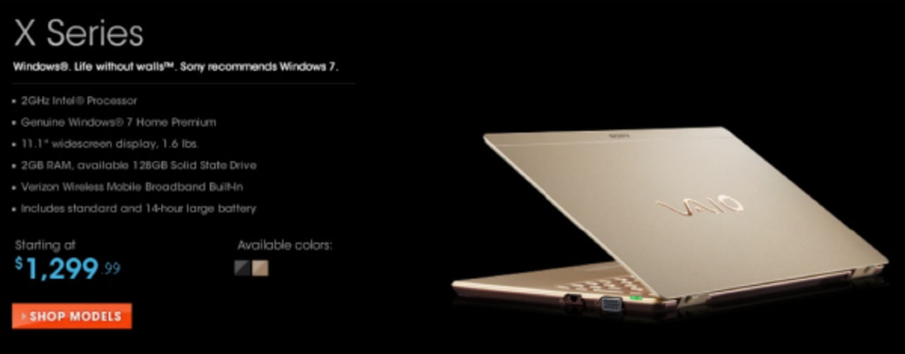 Vaio X ser ut att bli dyr