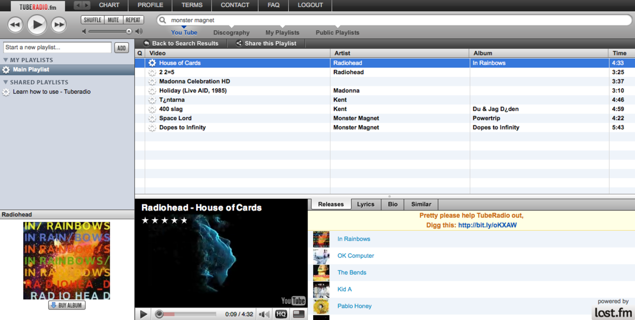 TubeRadio - YouTube som radiokanal