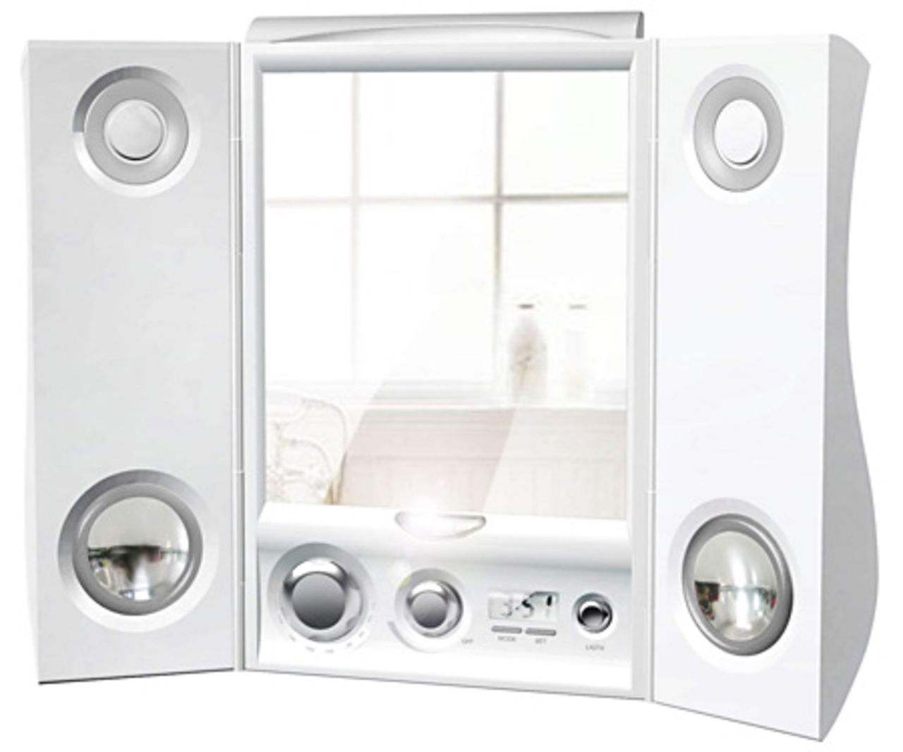 Spegel med FM-mottagare