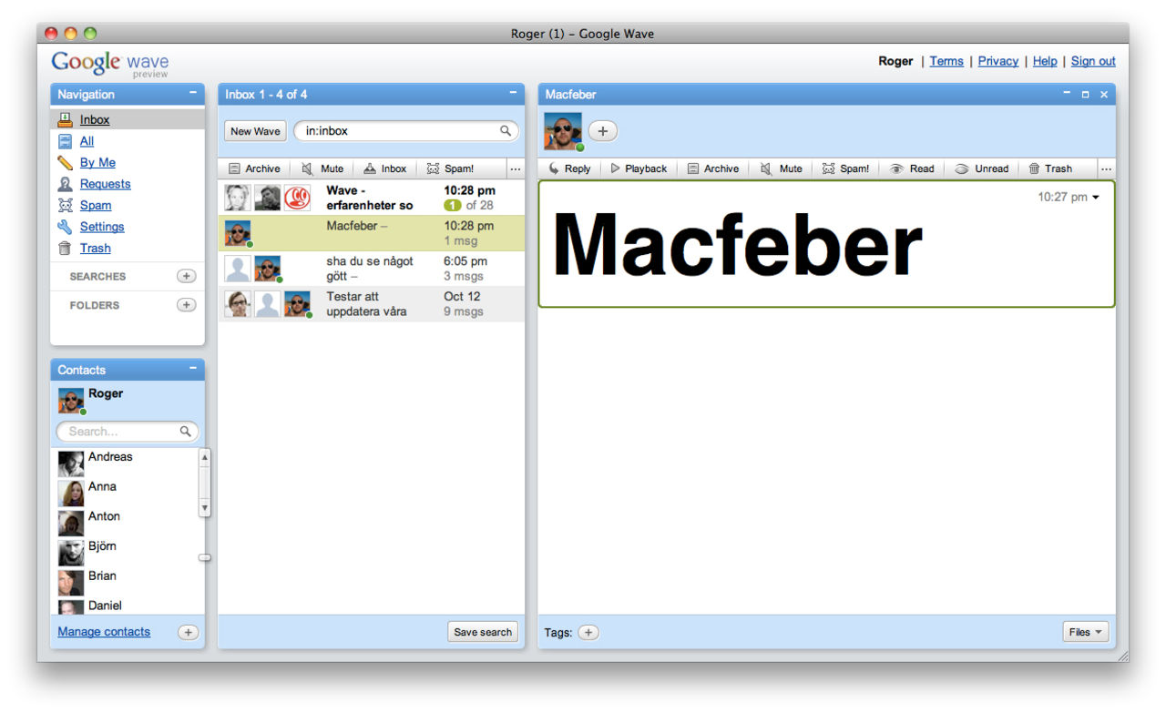 Google Wave som eget program