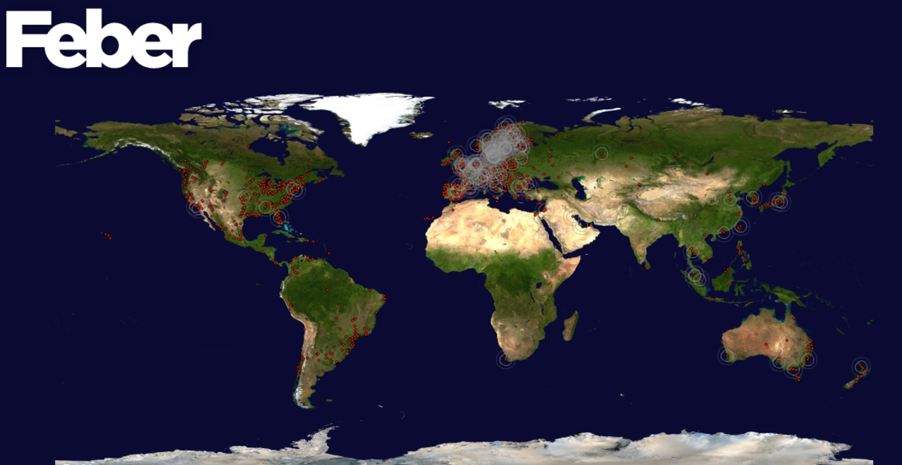 Revolver Maps visar var dina besökare är