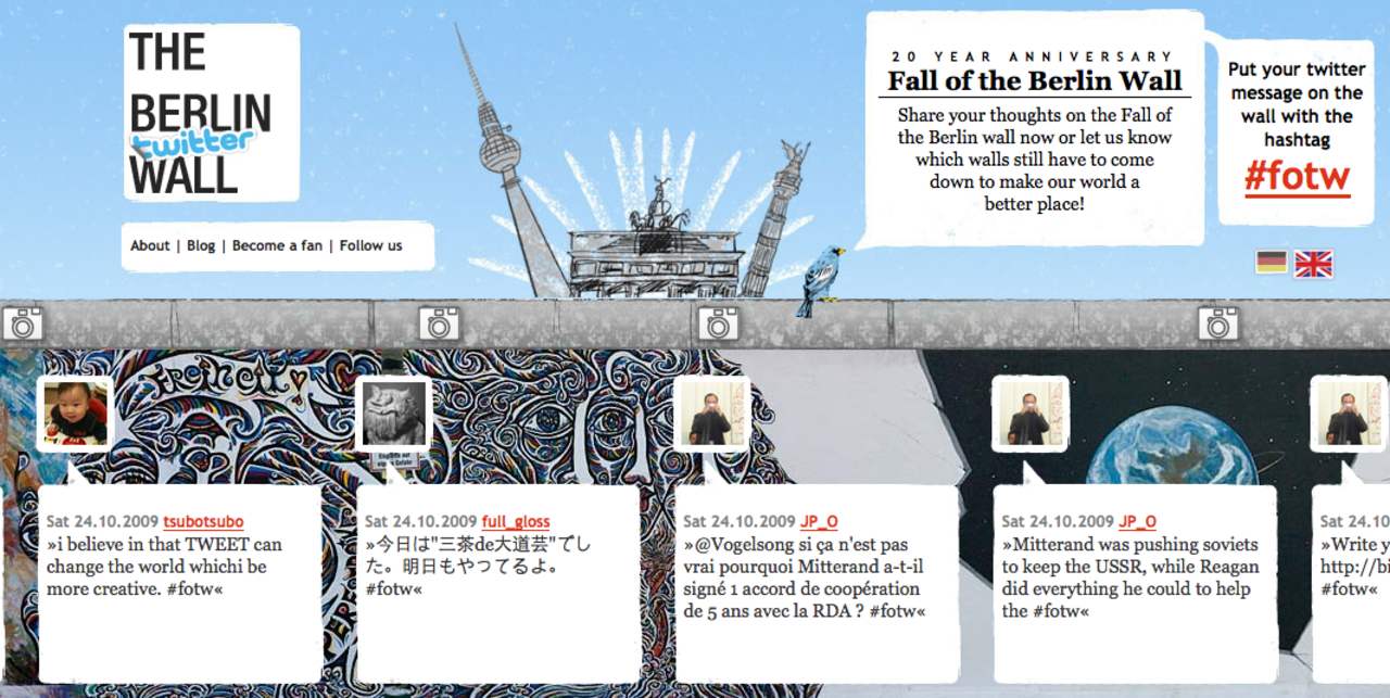 The Berlin Twitter Wall