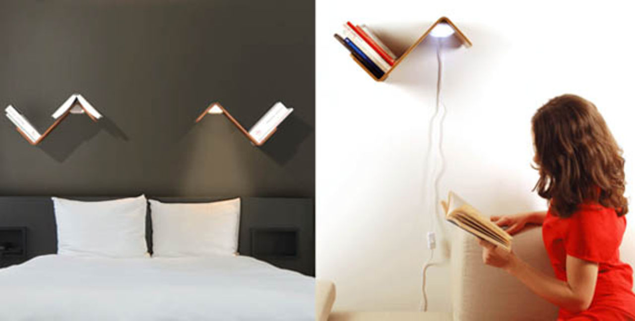 Lampa och bokhållare i ett