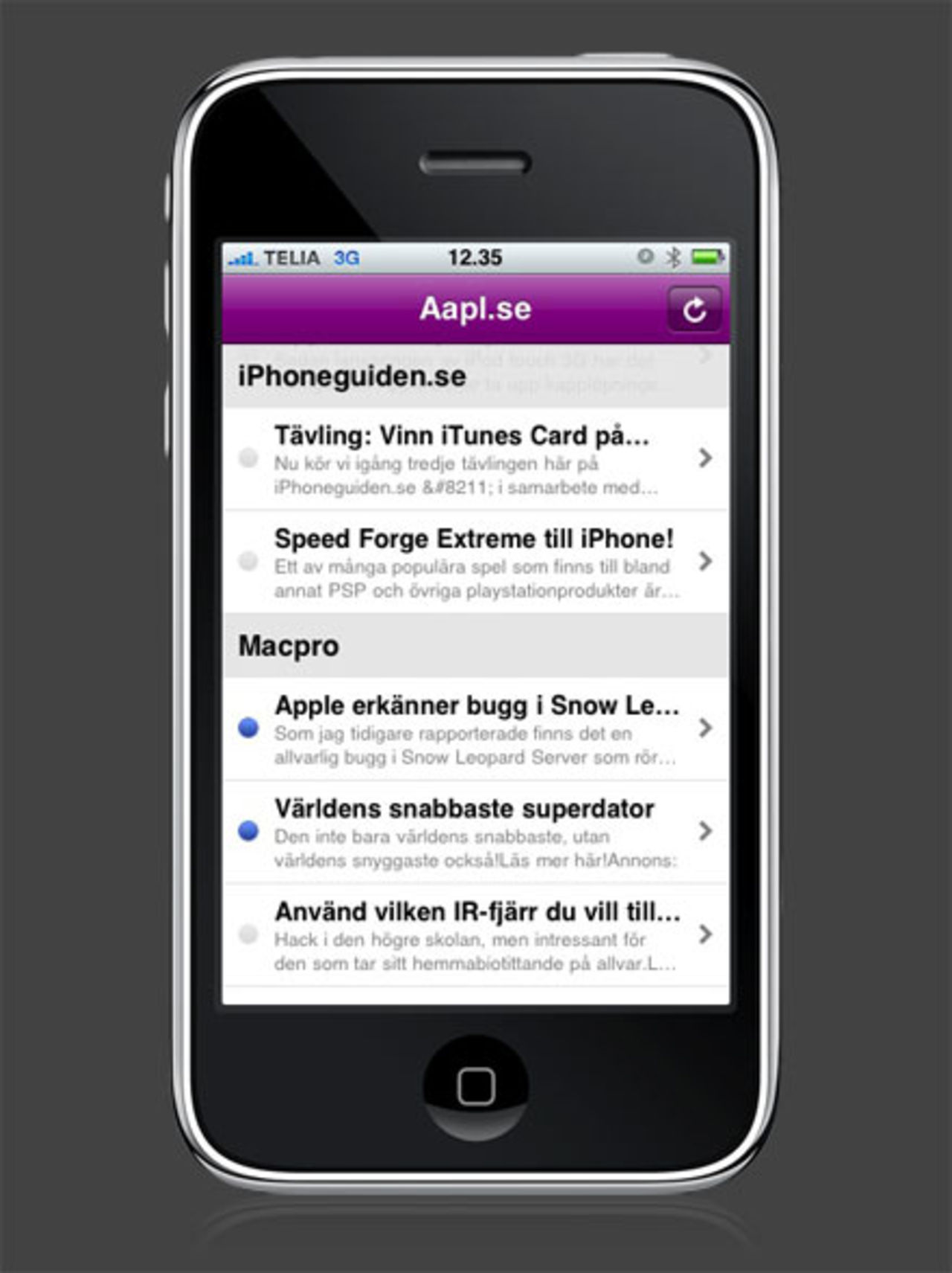 Aapl.se som iPhone-app!