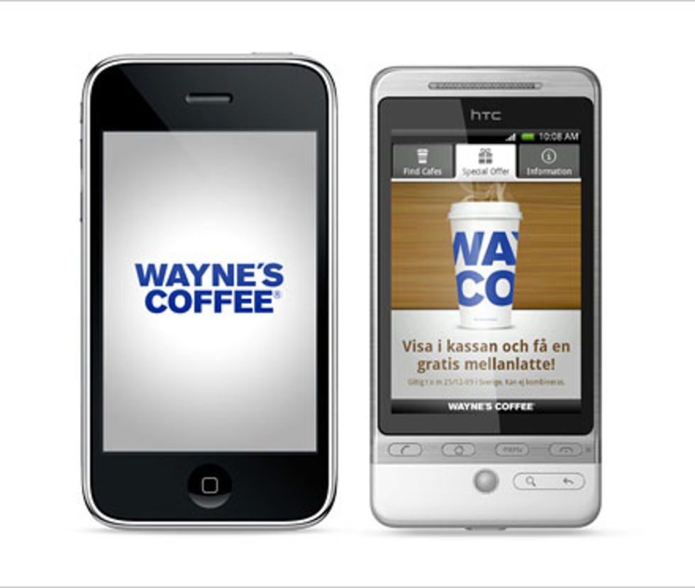 Wayne's Coffee nu i din iPhone eller Android