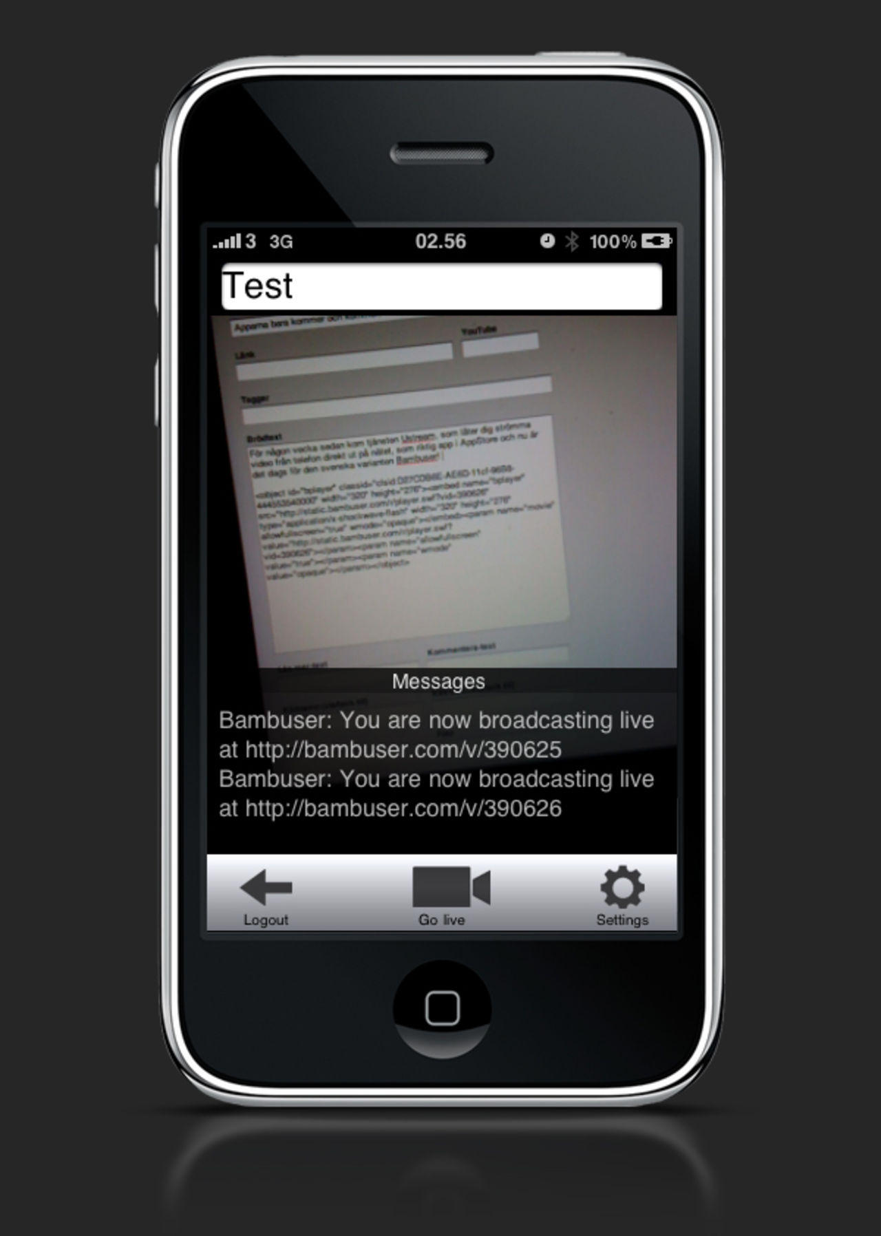 Bambuser nu äntligen i AppStore