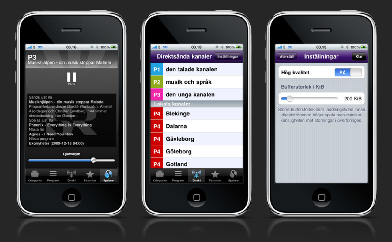 Nu direktsänder SR alla kanaler till iPhone