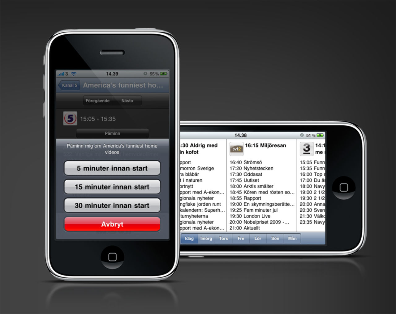 TV.nu påminner om programstart