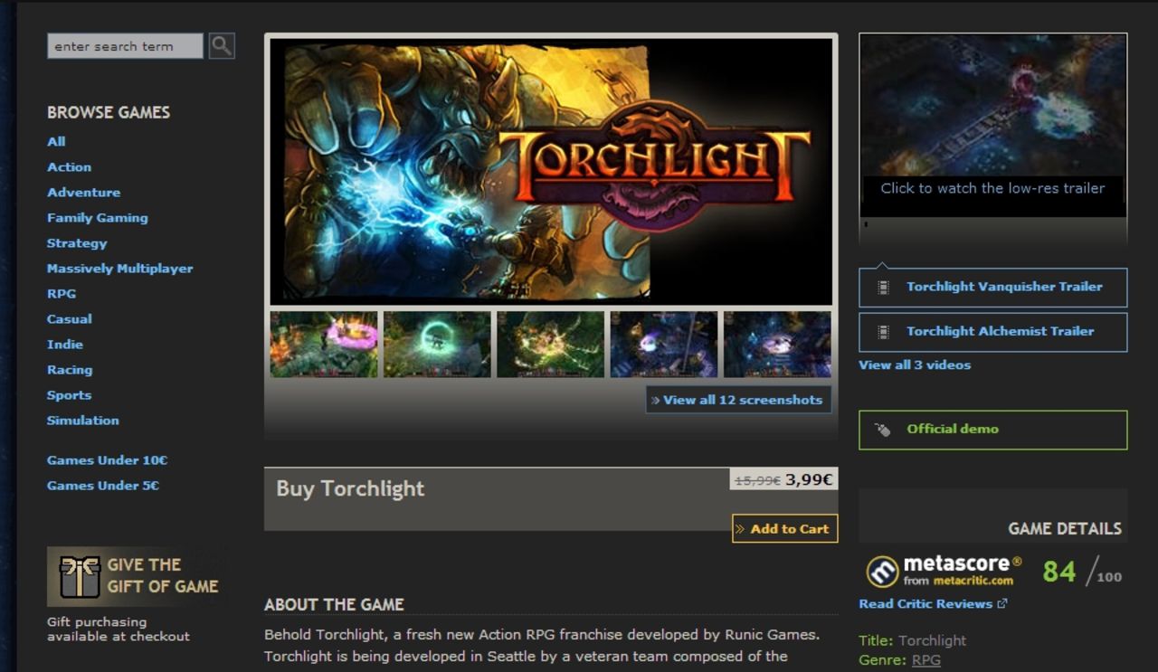 Torchlight nu ännu billigare
